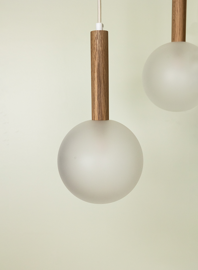 WOOD BALL TRIO | Pendant Light