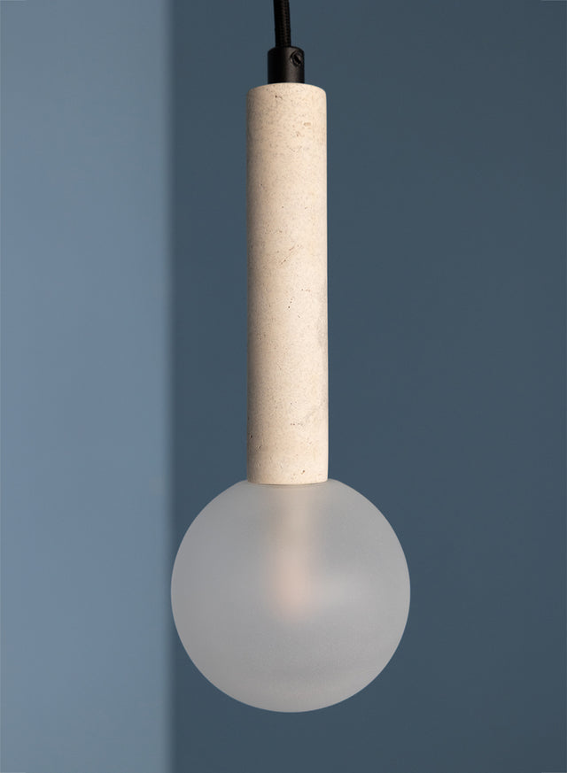 TRAVERTINE BALL 15 | Pendant Light