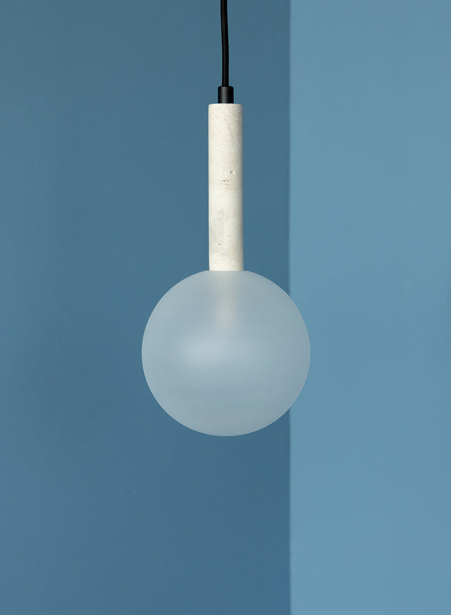 TRAVERTINE BALL 15 | Pendant Light