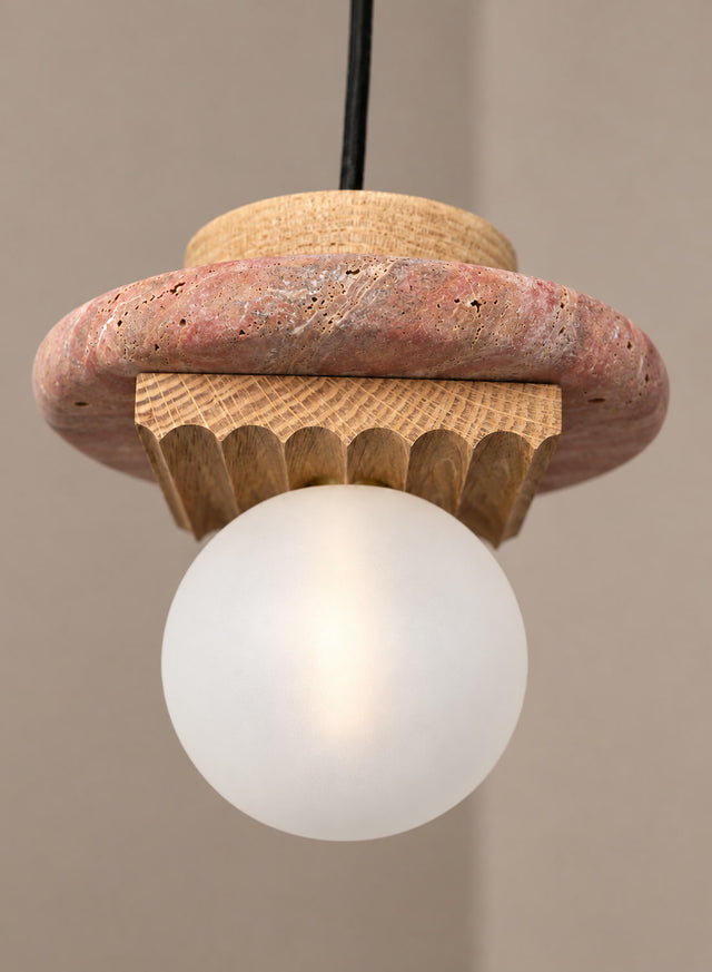 HANGING POSTRE RED TRAVERTINE | PRE SALE POSTRE_RED_ZOOM