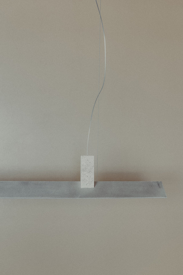 ZEBRA TRAVERTINE ALUM | Pendant Light