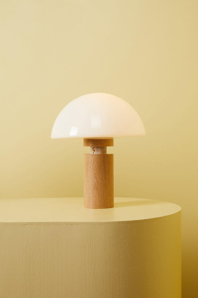 מנורת שולחן טרוורטין FUNGI
