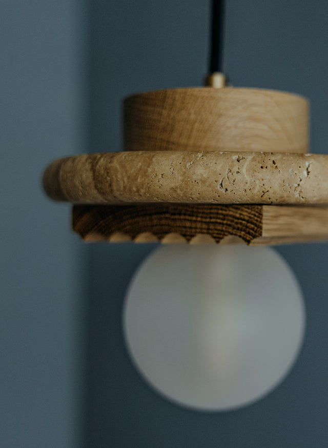 HANGING POSTRE Travertine | Pendant Light