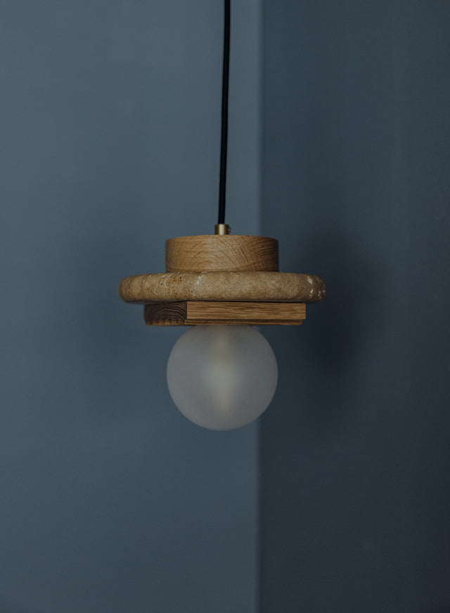 HANGING POSTRE Travertine | Pendant Light