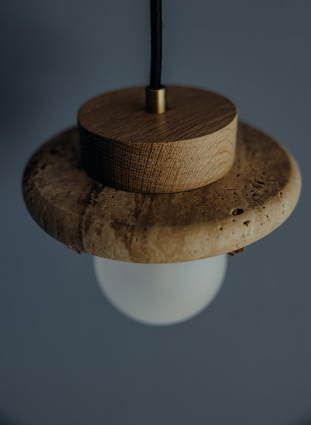 HANGING POSTRE Travertine | Pendant Light