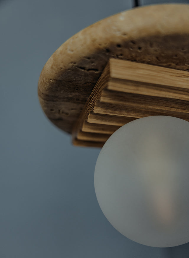HANGING POSTRE Travertine | Pendant Light